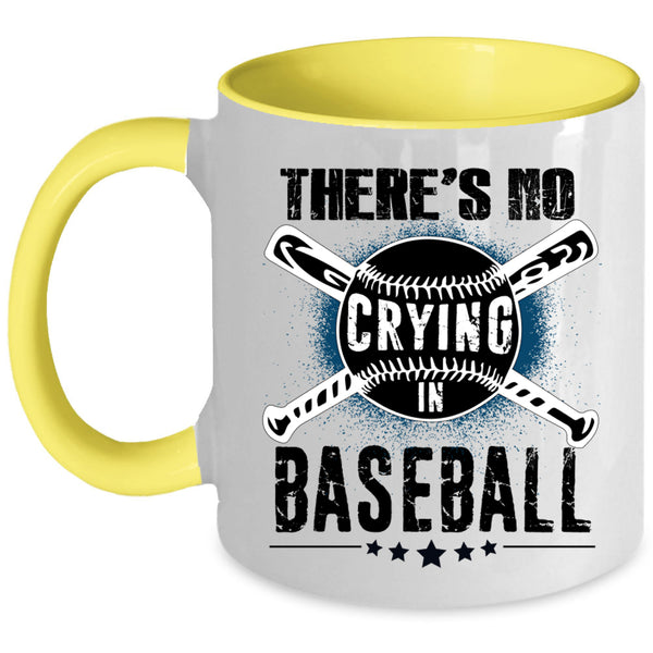 Sporty Coffee Mug, There's No Crying In Baseball Accent Mug