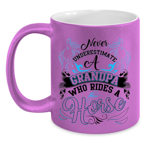 Awesome Grandpas Coffee Mug, Grandpa Rides A Horse Accent Mug