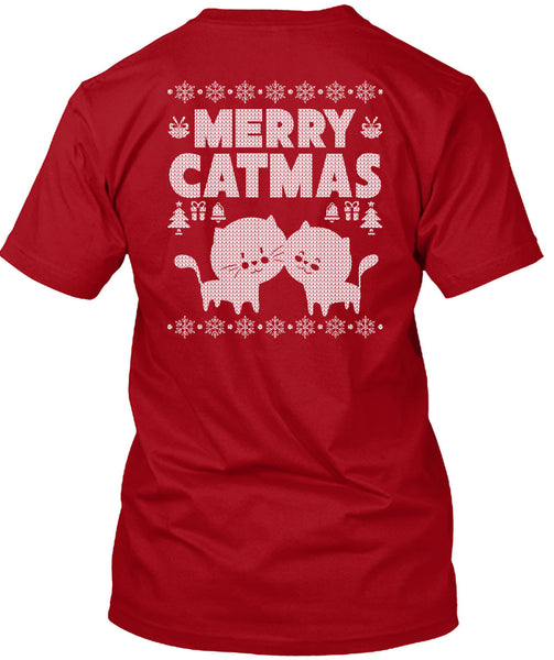 Merry Catmas T Shirt, Funny Winter T Shirt