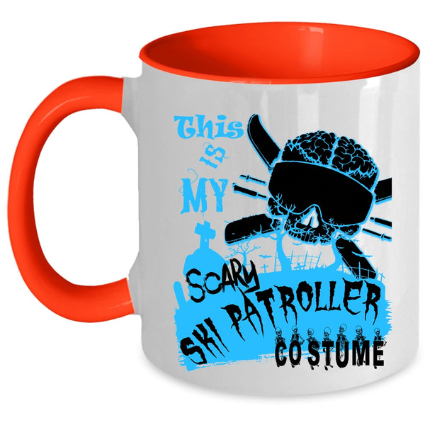 Halloween Coffee Mug, This is My Scary Ski Patroller Costume Accent Mug