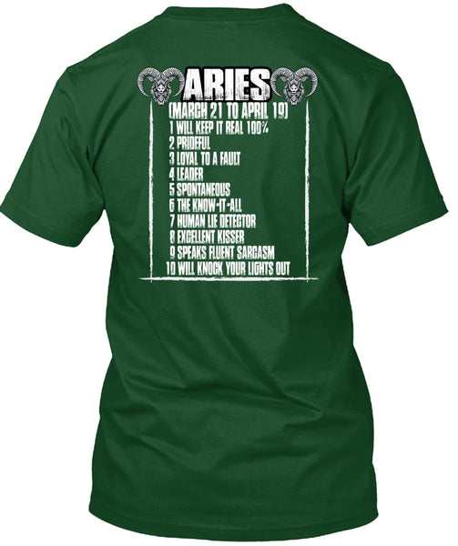 Aries Will Knock Your Lights Out T Shirt, Being An Aries T Shirt