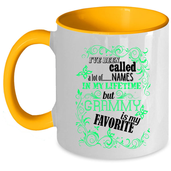 Cute Grandma Coffee Mug, Grammy Is My Favorite Name Accent Mug