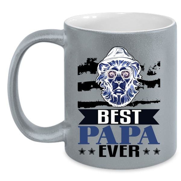 Gift For Dad Coffee Mug, Best Papa Ever Accent Mug
