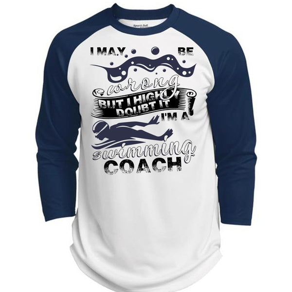 I'm A Swimming Coach T Shirt, I Love Swimming T Shirt, Awesome T-Shirts  (Polyester Game Baseball Jersey)