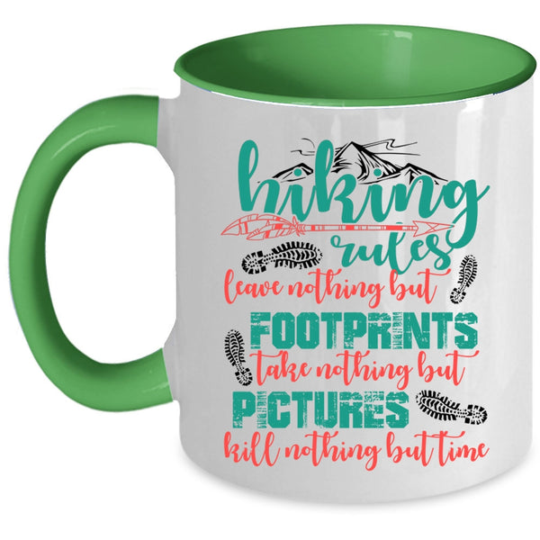 Funny Gift For Hiker Coffee Mug, Hiking Rules Accent Mug