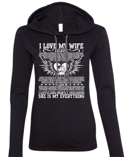 I Love My Wife T Shirt, I Love her Simply T Shirt (Anvil Ladies Ringspun Hooded)
