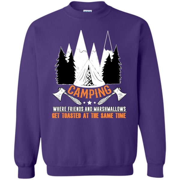 Where Friends And Marshmalows T Shirt, Coolest Camping Sweatshirt