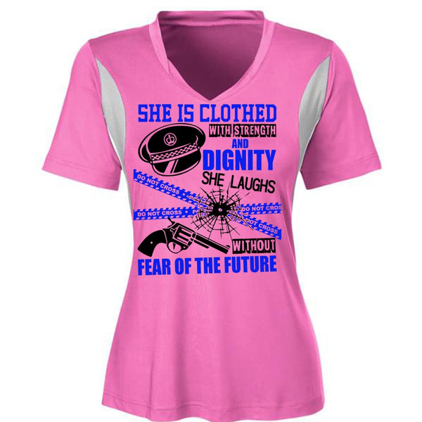 She Is Clothed With Strength T Shirt, I Love Police T Shirt, Awesome T-Shirts
