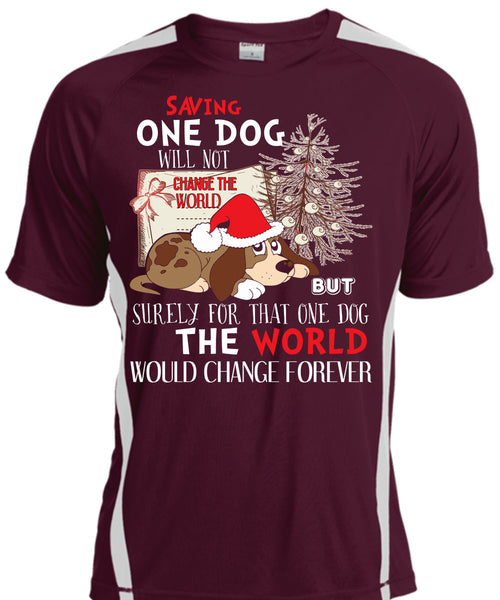 Saving One Dog Will Not Change The World T Shirt, I Love Christmas T Shirt, Cool Shirt