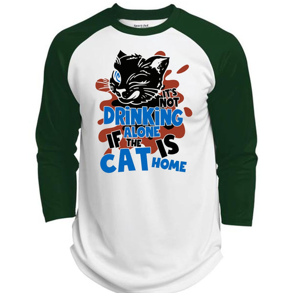 It's Not Drinking Alone T Shirt, I Love My Cat T Shirt, Awesome T-Shirts  (Polyester Game Baseball Jersey)