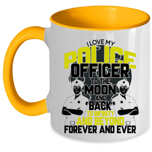 Cute Police Officer's Girlfriend Coffee Mug, I Love My Police Officer Accent Mug