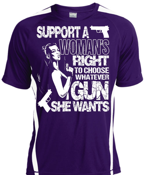 Choose Whatever Gun T Shirt, Support A Woman's Right T Shirt, Cool Shirt