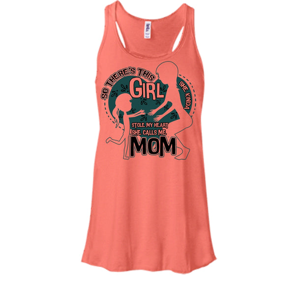 She Kinda Stole My Heart T Shirt, Mom & Daughter Tank Top