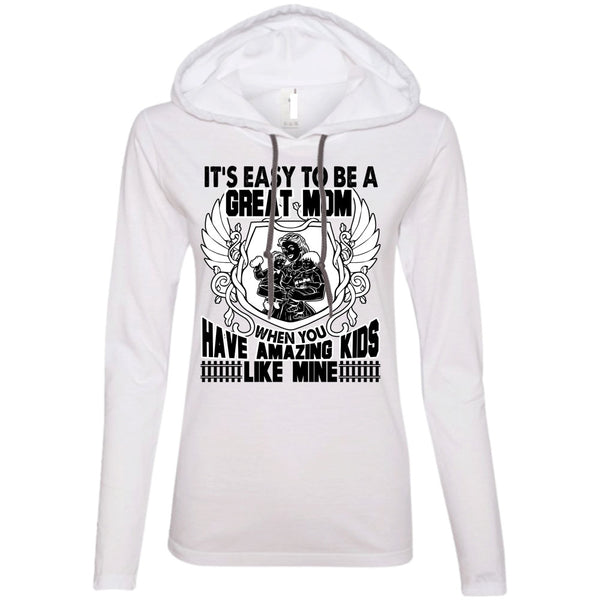 A black t-shirt with the shopify logo