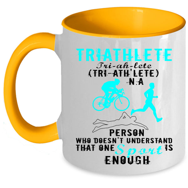Cool Gift For Triathlete Coffee Mug, Triathlete Accent Mug