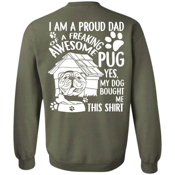 Awesome Pug T Shirt, I Love Dog Sweatshirt