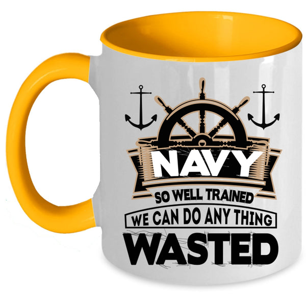 Awesome Sailor Coffee Mug, Navy So Well Trained Accent Mug