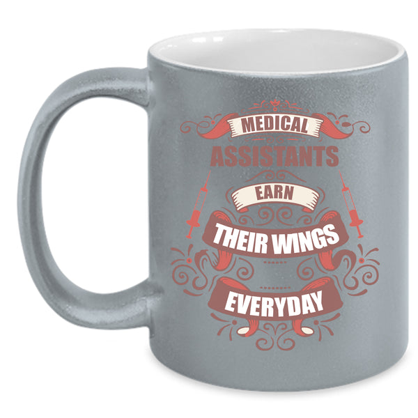 Medical Assistants Earn Their Wings Coffee Mug, Medical Coffee Cup