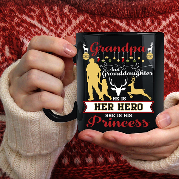 Grandpa And Granddaughter Coffee Mug, Cute Christmas Coffee Cup