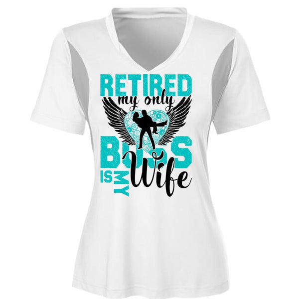 Retired My Only Boss Is My Wife T Shirt, I Love Wife T Shirt, Awesome T-Shirts