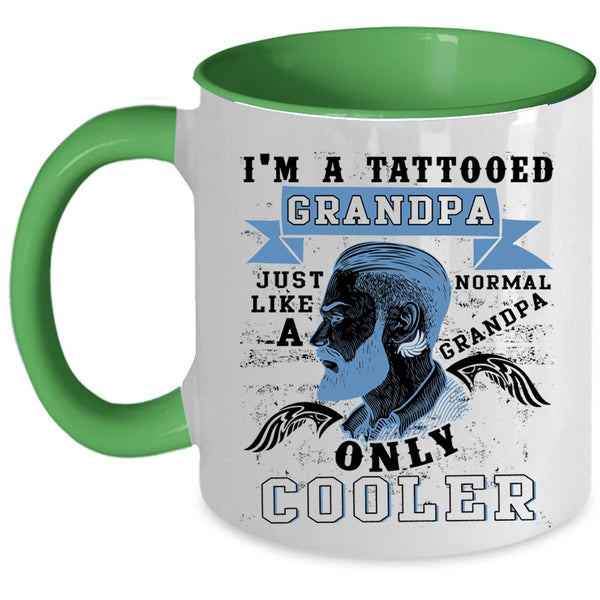 Cool Grandpa Coffee Mug, I'm A Tattooed Grandpa Accent Mug