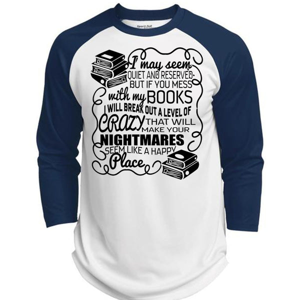 You Mess With My Book T Shirt, I Love Book T Shirt, Awesome T-Shirts  (Polyester Game Baseball Jersey)