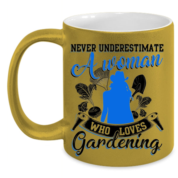 Cool Woman Coffee Mug, A Woman Loves Gardening Accent Mug