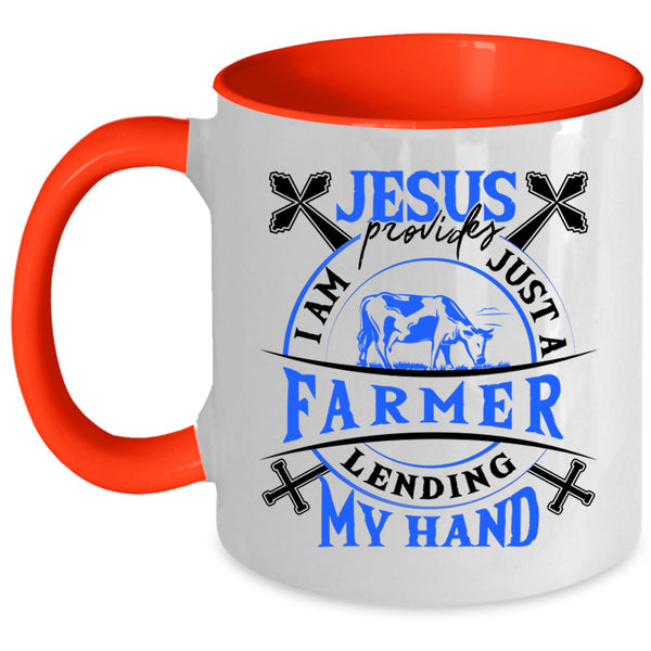 Funny Gift For Farmer Coffee Mug, I Am Just A Farmer Accent Mug