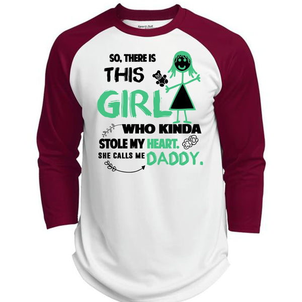 This Girl Who Kinda Stole My Heart T Shirt, She Calls Me Daddy T Shirt, Father's Day T Shirt  (Polyester Game Baseball Jersey)