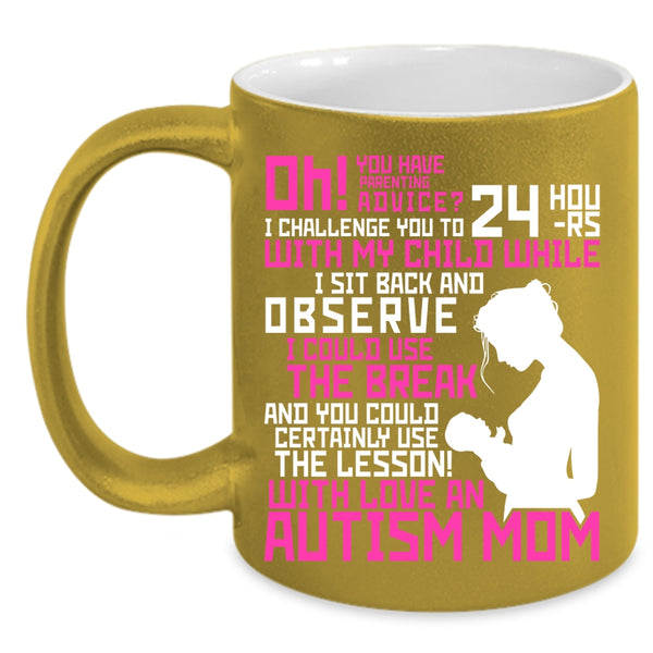 Love An Autism Mom Coffee Mug, Cute Mom Coffee Cup