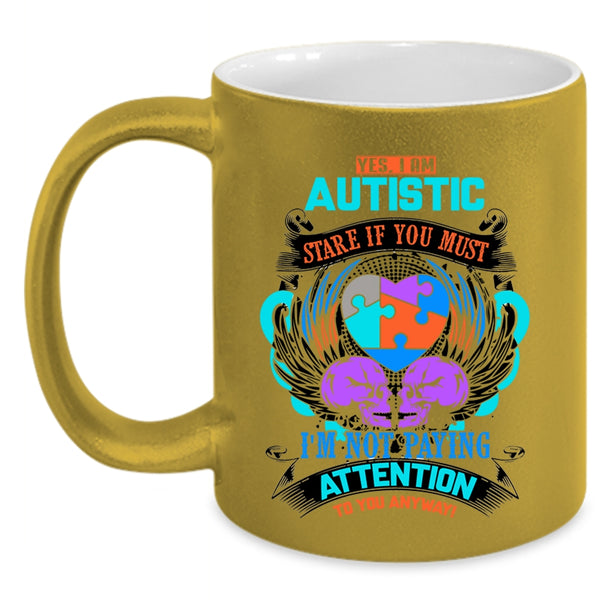 Cute Autism Mom Coffee Mug, I Am Autism Accent Mug