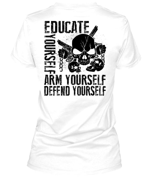 Educate Yourself Arm Yourself T Shirt, I Love Veteran T Shirt