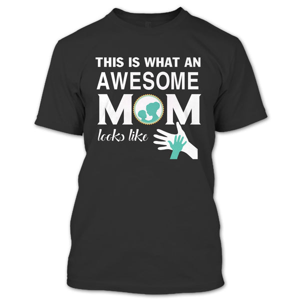 A black t-shirt with the shopify logo