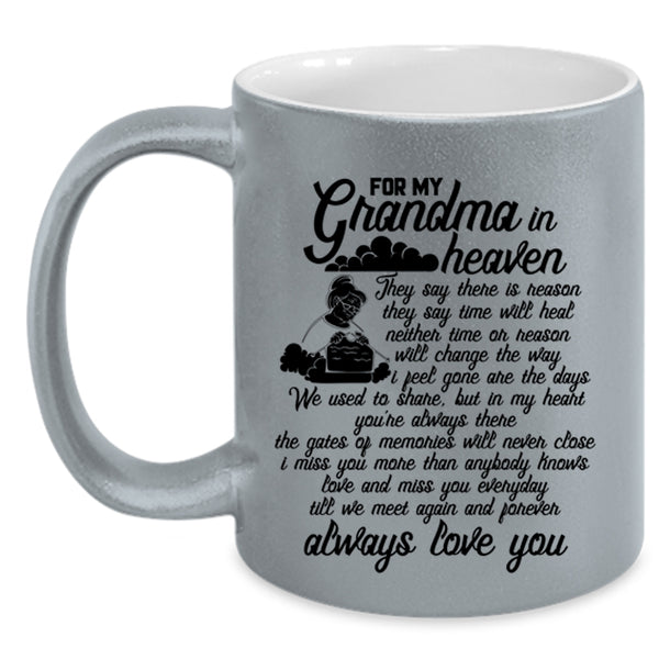 Best Gift For My Kids Coffee Mug, For My Grandma In Heaven Accent Mug