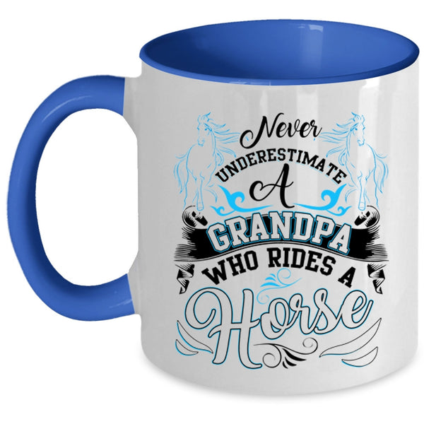Awesome Grandpas Coffee Mug, Grandpa Rides A Horse Accent Mug