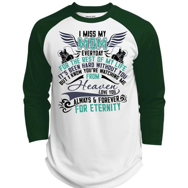 I Miss My Mom T Shirt, I Love Mom T Shirt, Awesome T-Shirts  (Polyester Game Baseball Jersey)