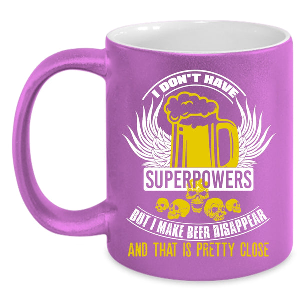 I Make Beer Disappear Coffee Mug, Funny Beer Drinker Coffee Cup