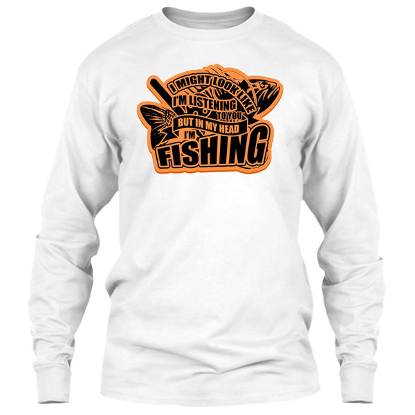 In My Head I'm Fishing T Shirt, Coolest Fishing T Shirt