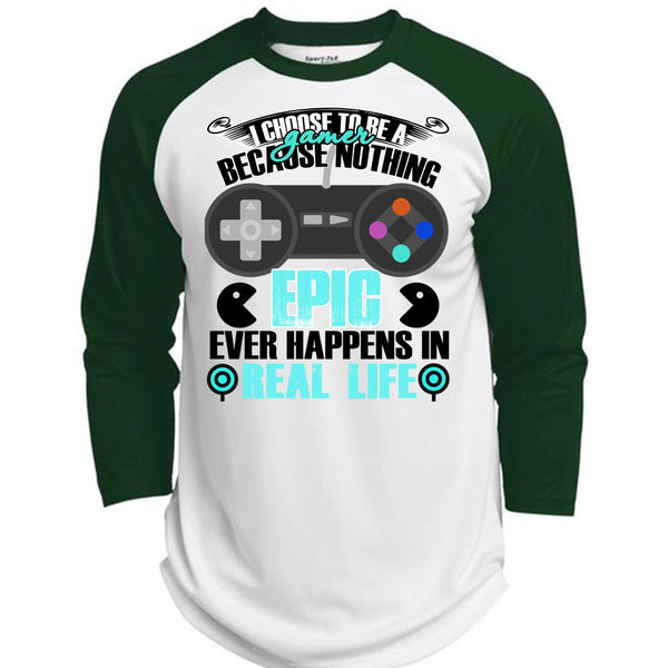 I Choose To Be A Gamer T Shirt, I Love Gaming T Shirt, Awesome T-Shirts  (Polyester Game Baseball Jersey)