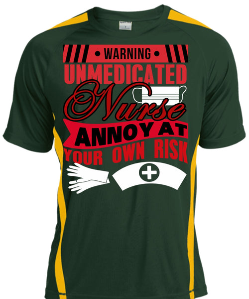 Warning Unmedicated Nurse T Shirt, Being A Nurse T Shirt, Cool Shirt