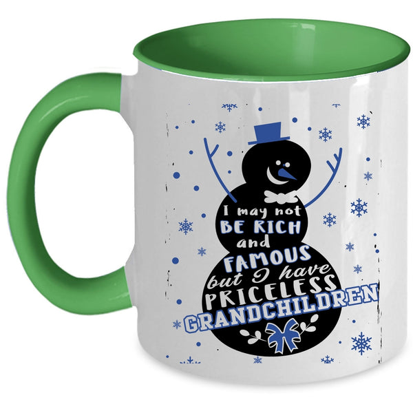 Christmas Gift For Grandparent Coffee Mug, I Have Priceless Grandchildren Accent Mug