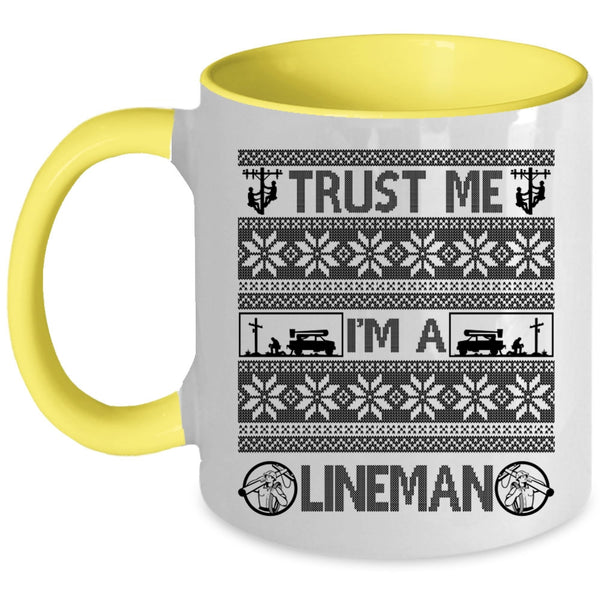 Funny Christmas Coffee Mug, I'm A Lineman Accent Mug