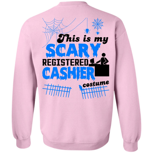 Wait For Halloween T Shirt, This Is My Scary Registered Cashier Costume Sweatshirt