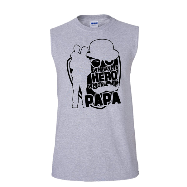 We Call Him Papa T Shirt, Gift For Papa Tank Top (Men's Cotton Sleeveless)