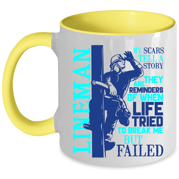 Awesome Gift For Lineman Coffee Mug, Lineman Accent Mug