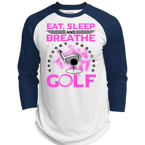 Eat Sleep Breathe And Golf T Shirt, Being A Golfer T Shirt, Awesome T-Shirts  (Polyester Game Baseball Jersey)