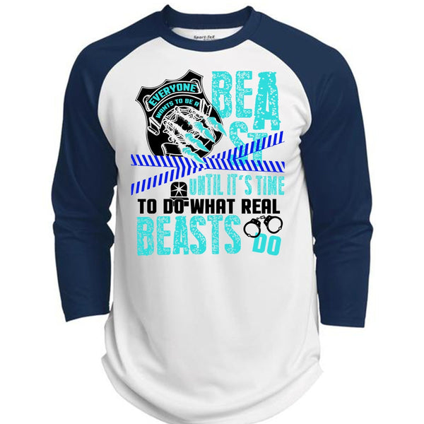 It's Time To Do What Real Beasts Do T Shirt, I Love Police T Shirt, Awesome T-Shirts  (Polyester Game Baseball Jersey)