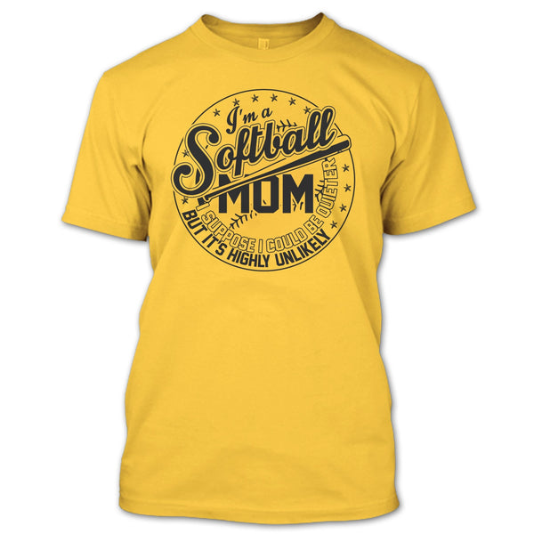 I'm A Softball Mom T Shirt, Sporty Mom T Shirt