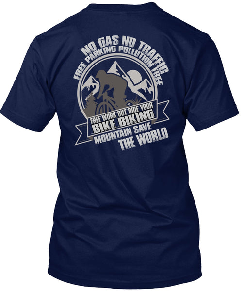 Ride Your Bike Biking T Shirt, Mountain Save The World T Shirt