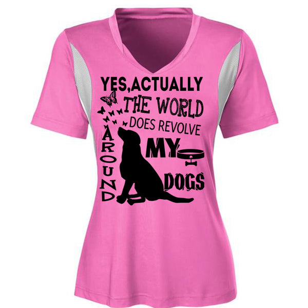 The World Does Revolve Around My Dogs T Shirt, I Love My Dogs T Shirt, Awesome T-Shirts